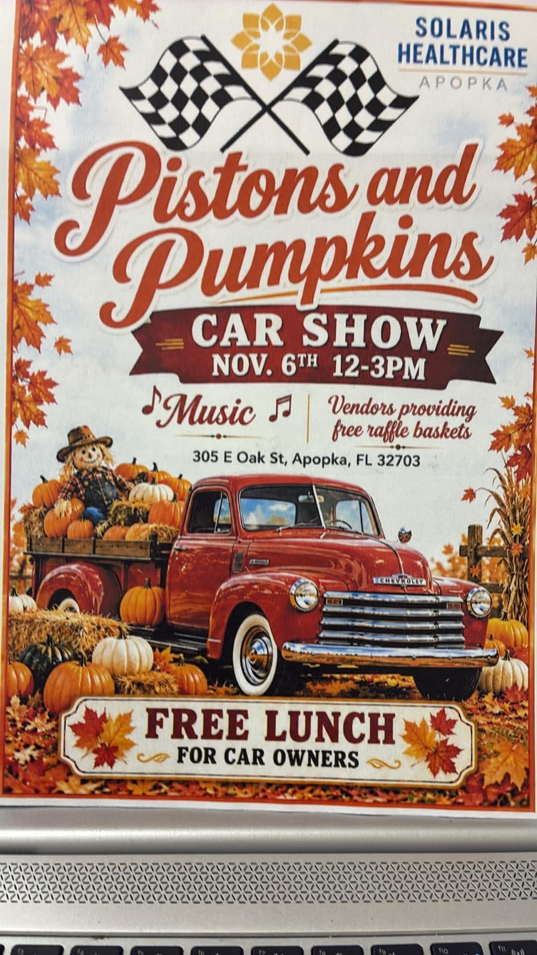 Pistons and Pumpkins Car Show