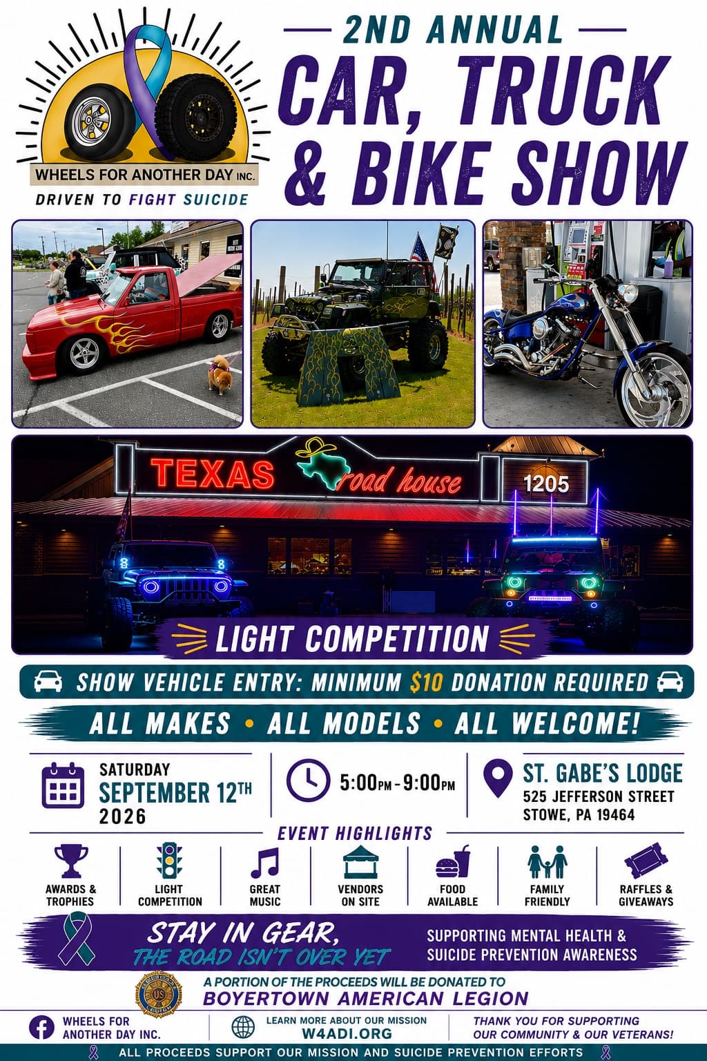 Wheels for Another Day 2nd Annual Car Show
