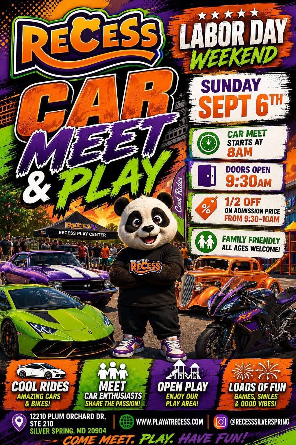 Recess Labor Day Weekend Car Meet & Play