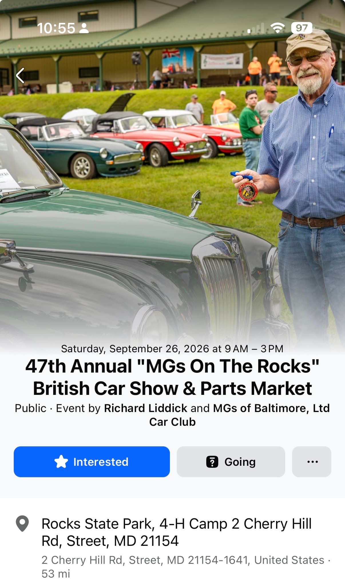 47th Annual "MGs On The Rocks" British Car Show & Parts Market