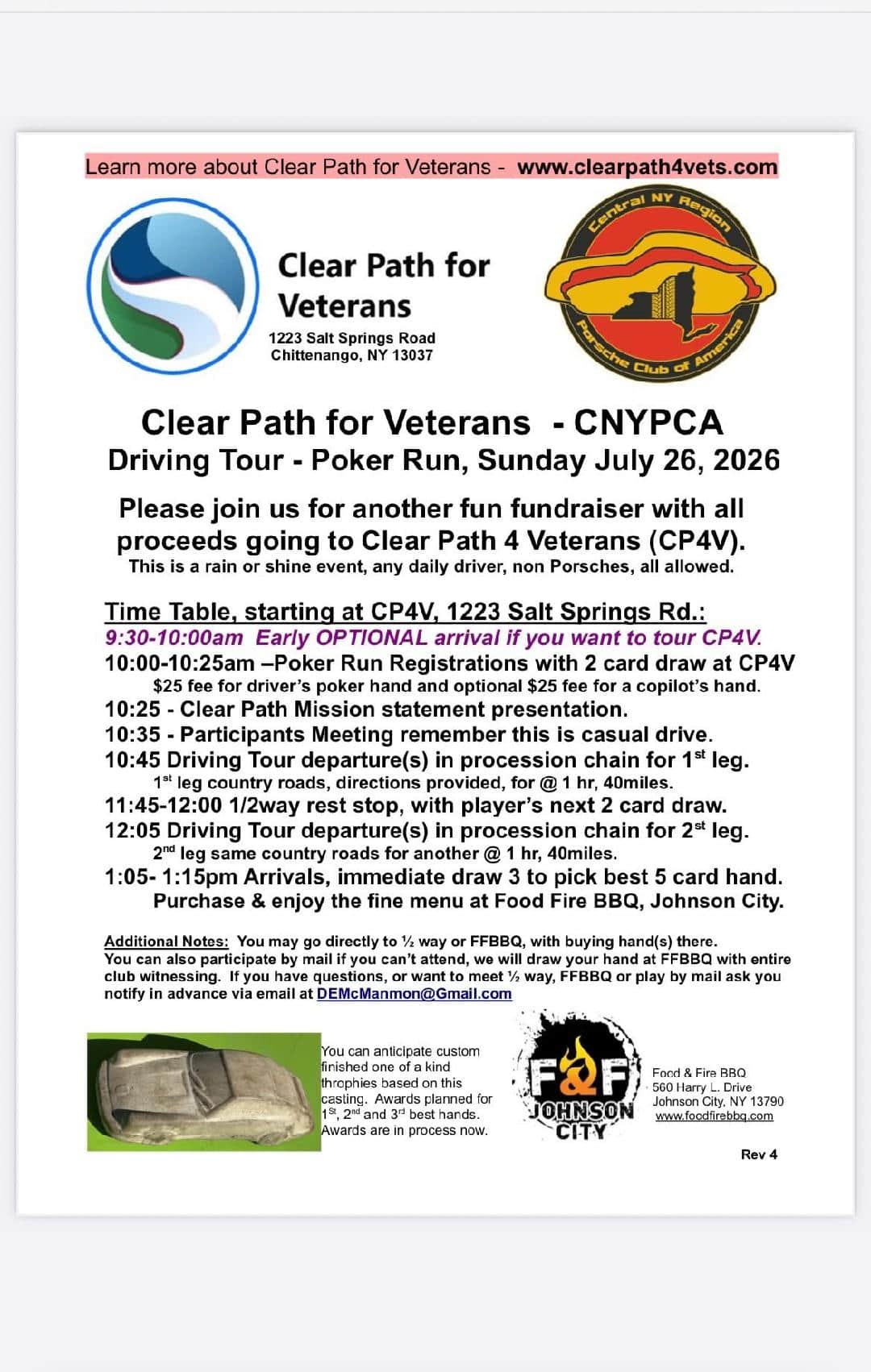 2026-07-26 CNYPCA Poker Run Charity - Clear Path for Veterans