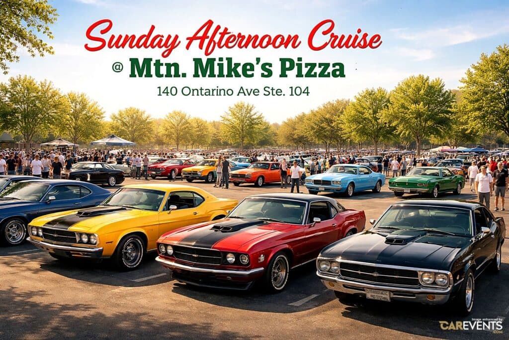 Sunday Afternoon Cruise @ Mtn. Mike’s Pizza 140 Ontario Ave Ste. 104