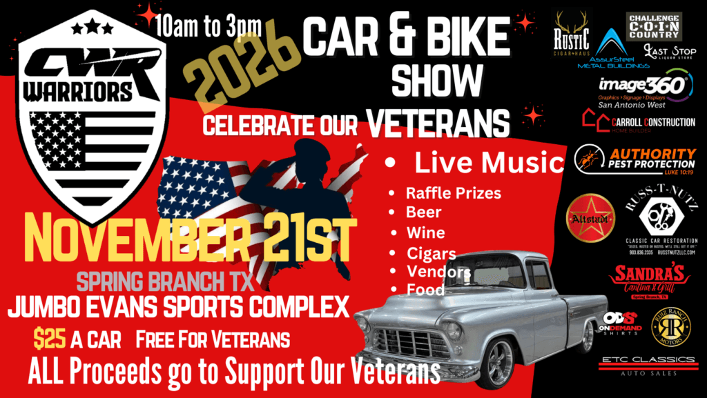 2026 CWR Warriors Veterans Celebration Car & Bike Show