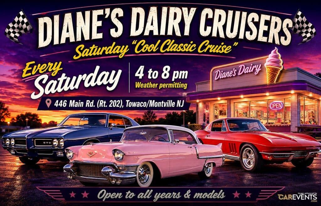 DIANE’S DAIRY CRUISERS Saturday “Cool Classic Cruise”