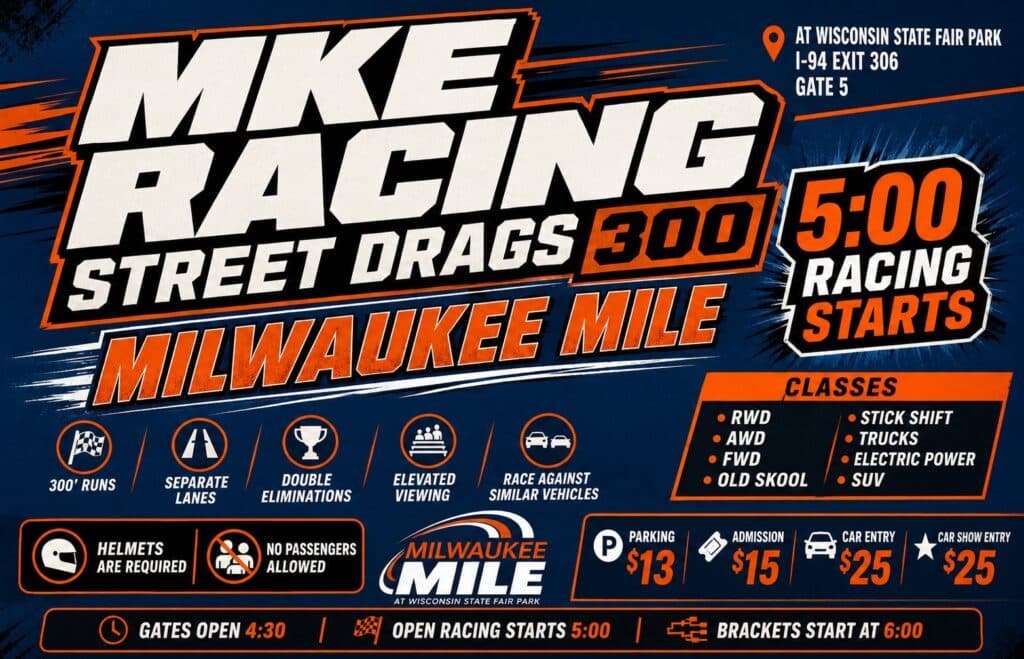MKE Racing Street Drags and Show – Milwaukee