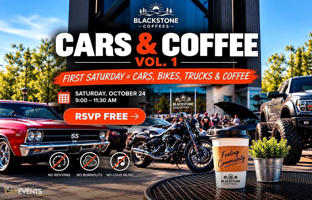 Blackstone Coffees Cars & Coffee Vol. 1 Grand Opening Preview
