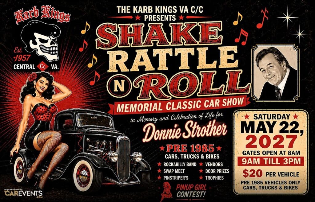 Shake Rattle N Roll Memorial Classic Car Show for Donnie Strother