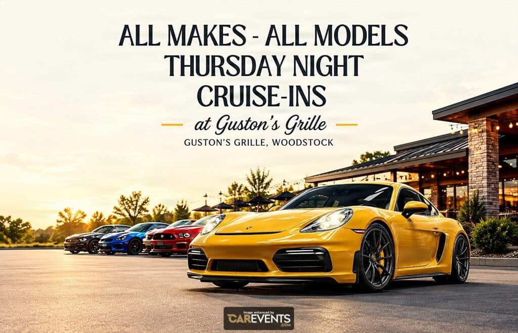 All Makes – All Models Thursday Night Cruise-Ins at Guston’s Grille